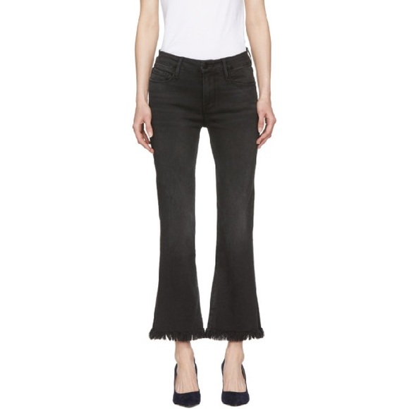 Frame Denim Denim - Frame Le Crop Mini Boot Fringe Frayed Hem Jeans
